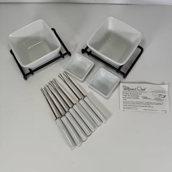 The Pampered Chef Simple Additions Fondue Accessory Set #1965 - Picture 3 of 6